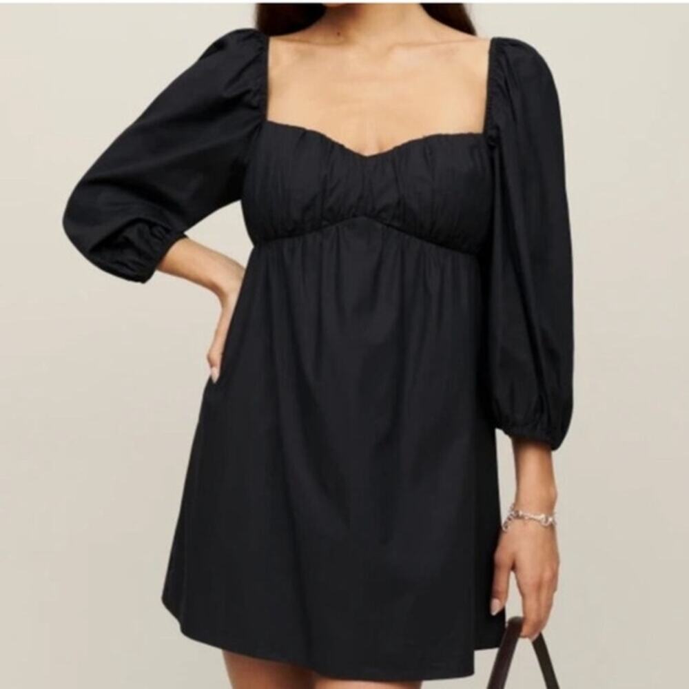 NWOT Reformation Farley Babydoll Puff Sleeve Mini Dress Size  12